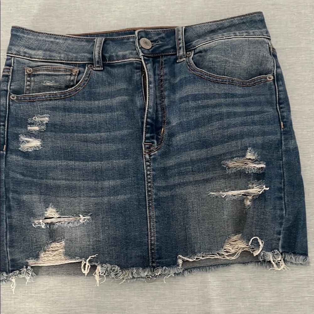 American Eagle Outfitters Blue Mini Skirt Casual
